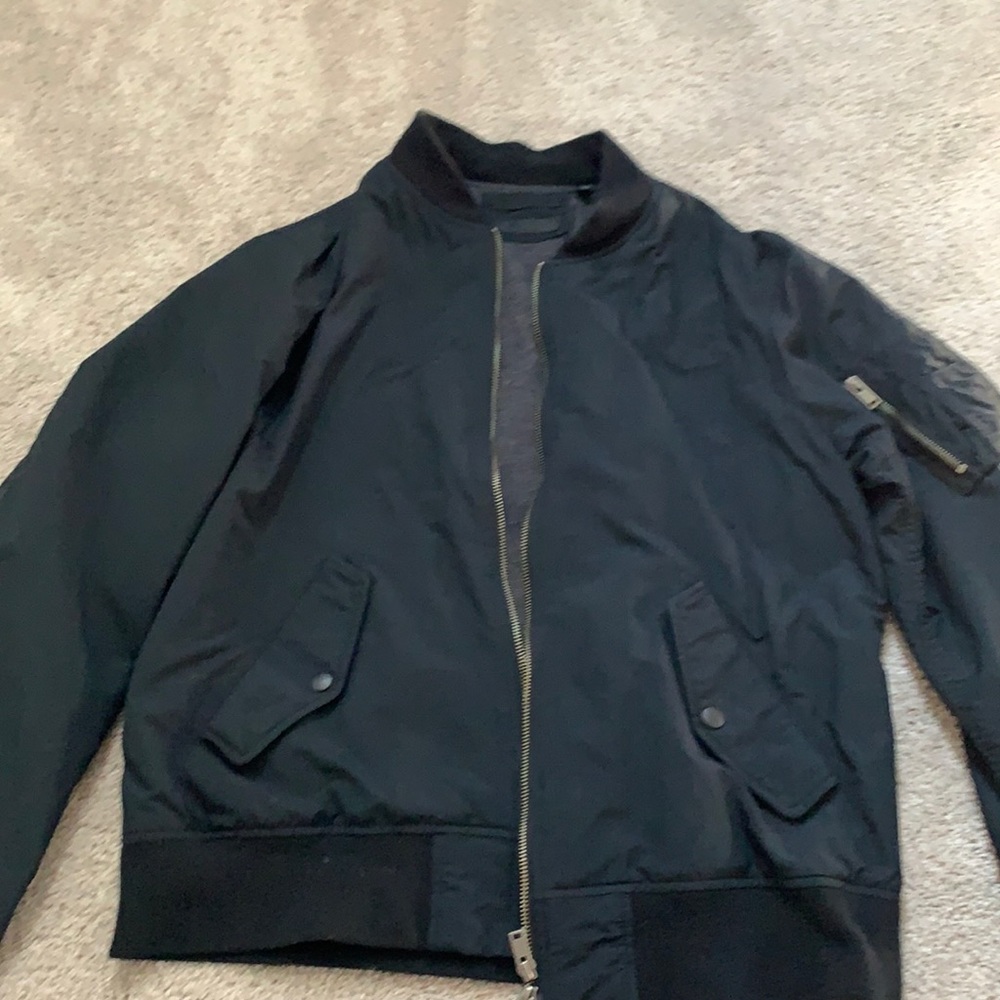 Men’s Uniqlo bomber jacket navy size L zip up